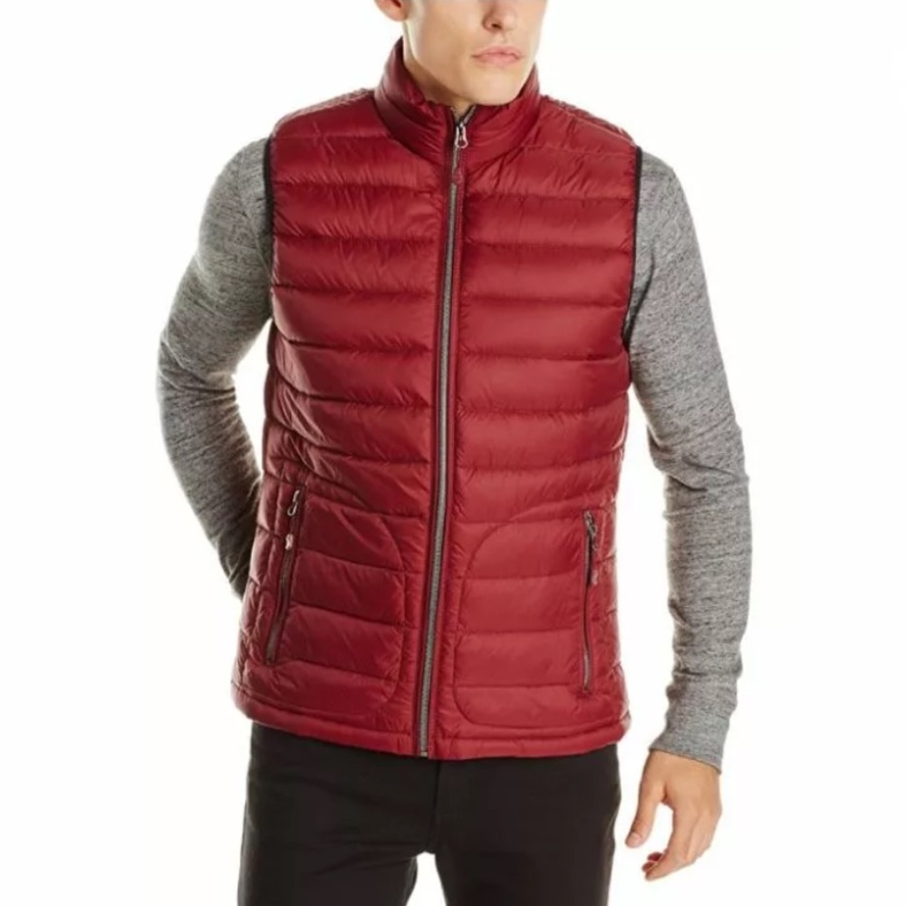 Buffalo David Bitton Down Puffer Vest Red Syrah